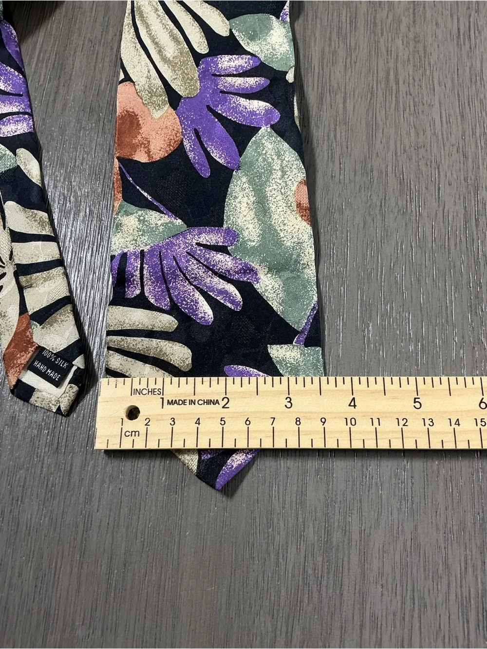 VTG Carlo Palazzi 100% Italian Silk Tie Abstract Floral Art Deco